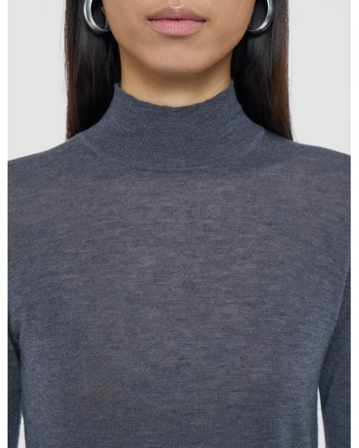 Pull Col Montant En Cashair Effet Superposé Joseph en coloris Blue