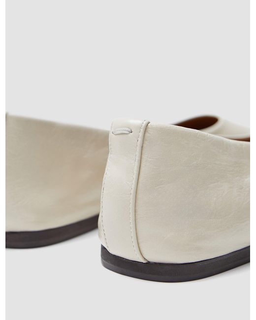 Joseph White Patent Leather Ballerinas