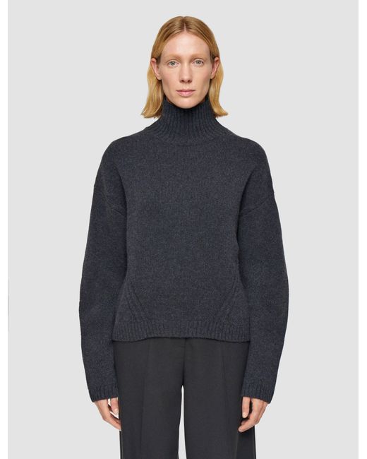 Joseph Blue Luxe Cashmere High Neck Jumper