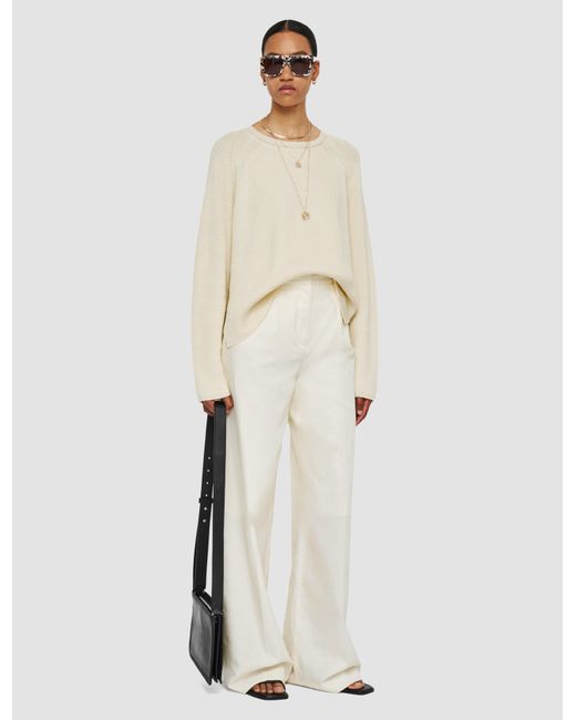 Pantalon Alanel en soie et coton doux Joseph en coloris White