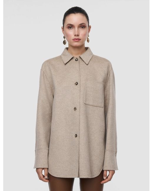 Joseph White Wada Double Face Cashmere Overshirt