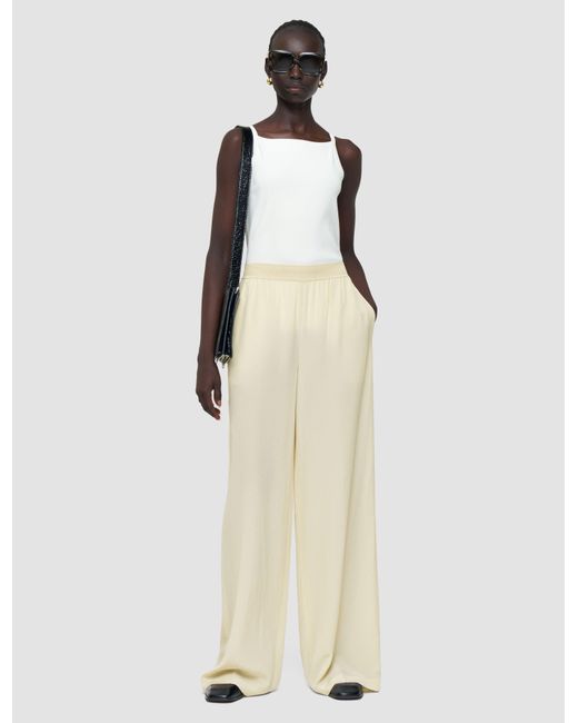 Pantalon Hulin En Crêpe De Soie Joseph en coloris White