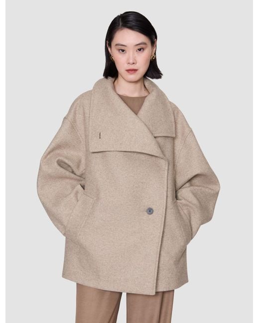 Joseph Natural Isaia Wool Blend Coat
