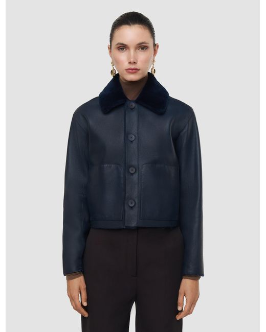 Joseph Blue Alloway Reversible Soft Shearling Jacket