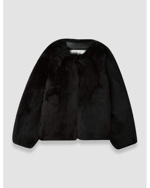 Joseph Black Gomez Long Haired Shearling Jacket
