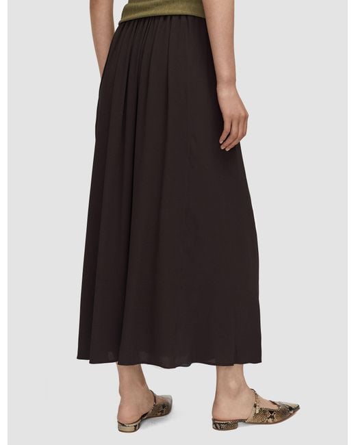 Joseph White Elba Silk Blend Crepe Skirt