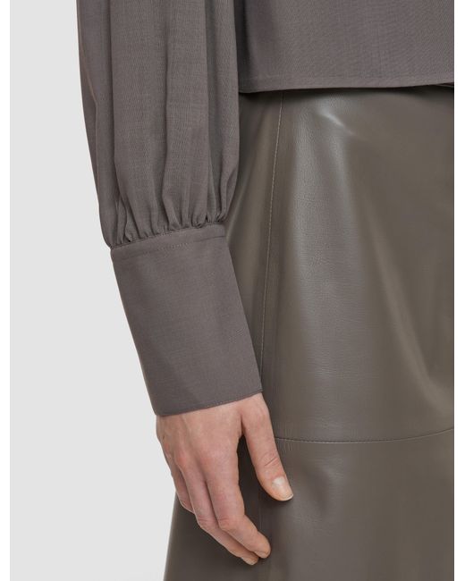 Joseph Gray Anais Sheer Fine Wool Blouse