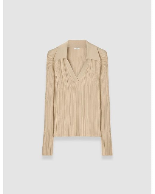 Joseph White Chelia Plissé Knit Top