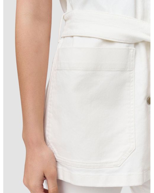 Joseph White Balan Denim Sleeveless Jacket