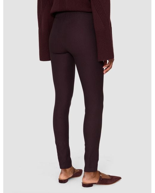Joseph Purple Gabardine Stretch Leggings