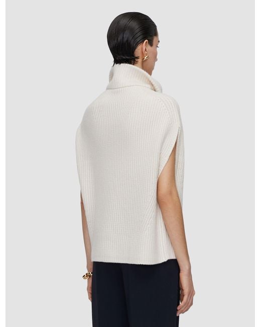 Joseph White Raffet Fisherman Rib Cashmere Vest