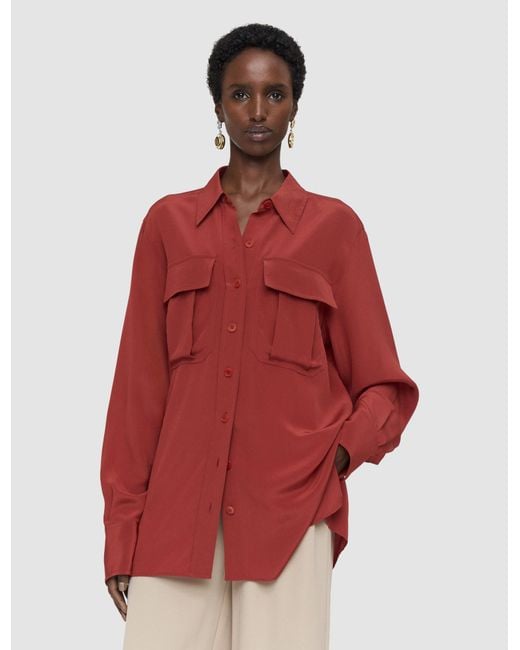 Chemise Yas En Soie Crêpe De Chine Joseph en coloris Red