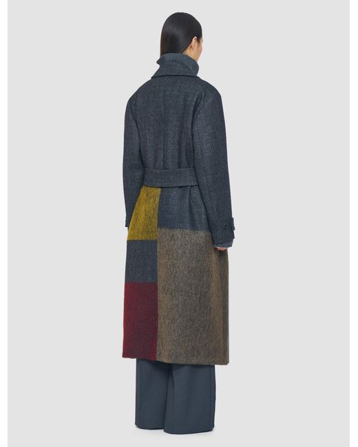 Joseph Blue Merton Overlay Wool Coat