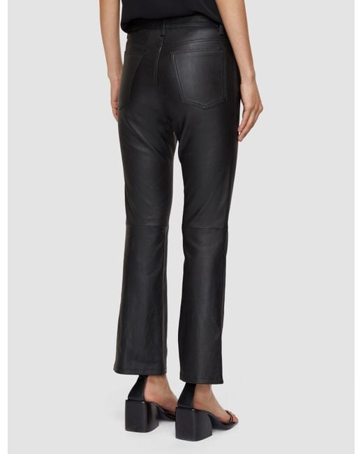 Joseph Gray Leather Stretch Duke Trousers