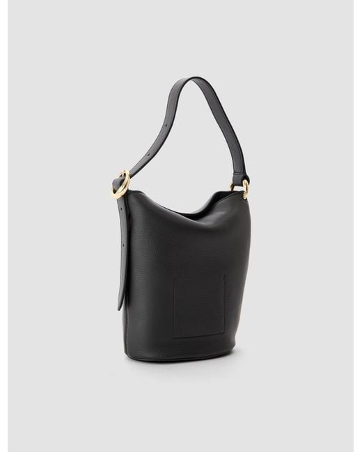 Joseph Black Mini Bucket Leather Bag