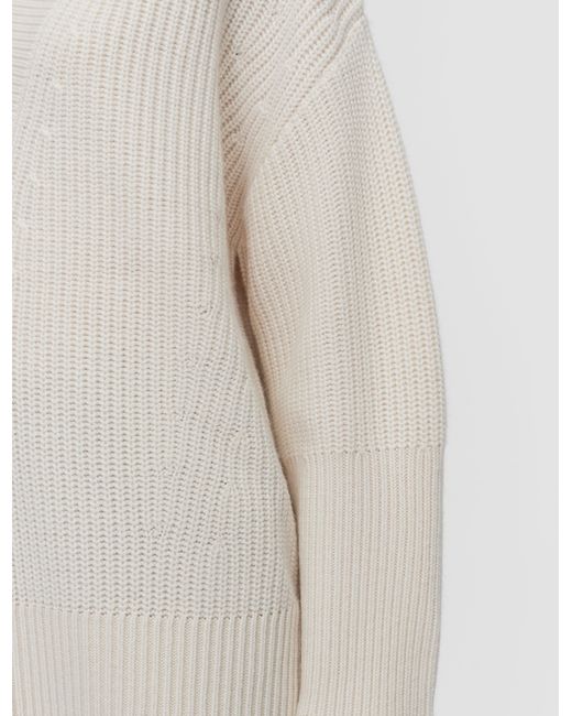 Joseph White Noel Fisherman Rib Cashmere Jumper