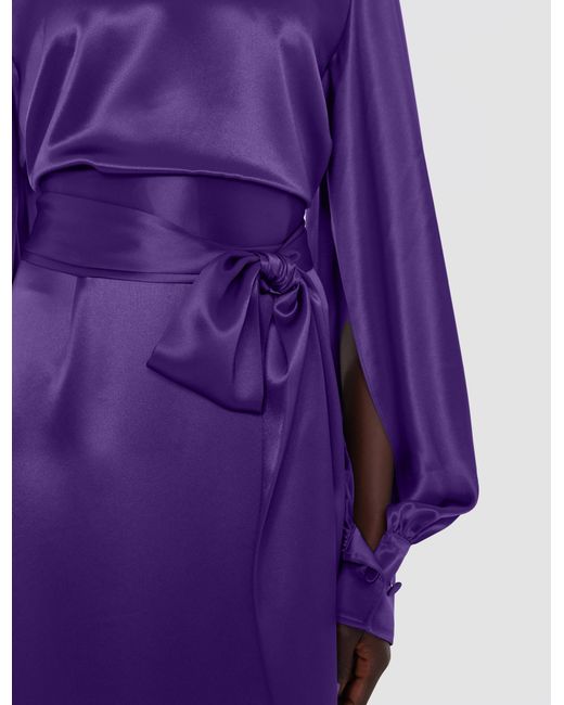 Joseph Purple Cels Double Satin Dress