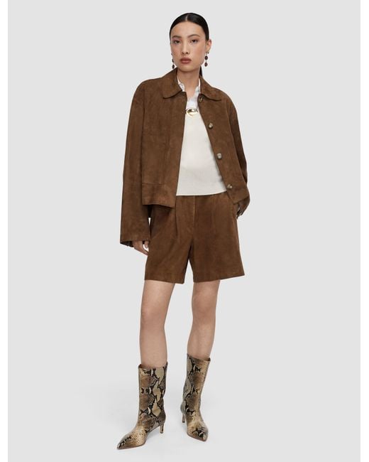 Joseph Natural Suze Light Suede Shorts