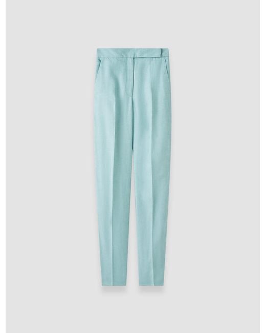 Joseph Blue Aix Light Linen Blend Trousers