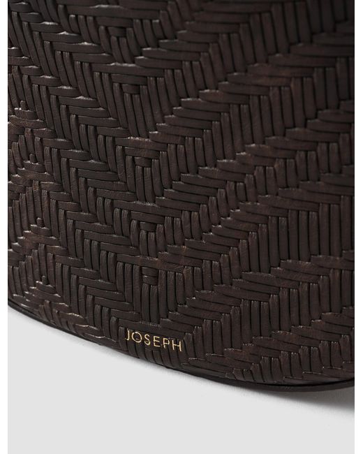 Joseph Blue Large Bean Woven Leather Bag