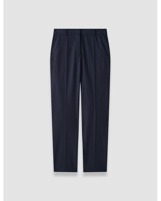 Joseph Blue Coleman Long Wool Tailoring Stretch Trousers