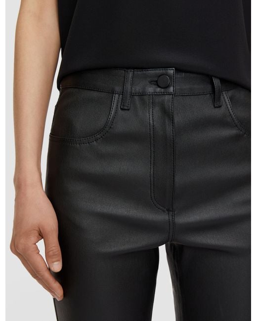 Joseph Gray Leather Stretch Duke Trousers