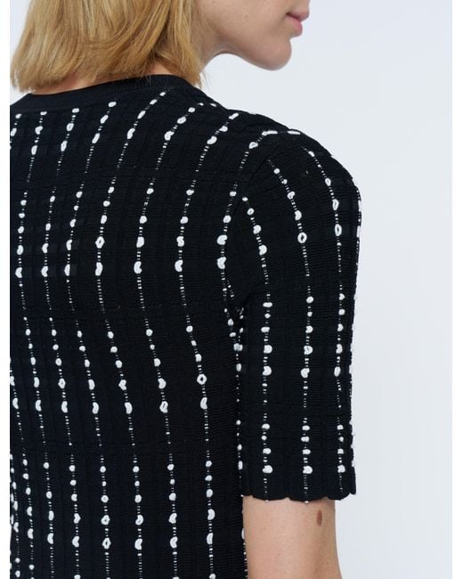 Robe À Rayures Discontinues Joseph en coloris Black