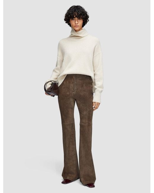 Joseph Natural Tafira Suede Stretch Trousers