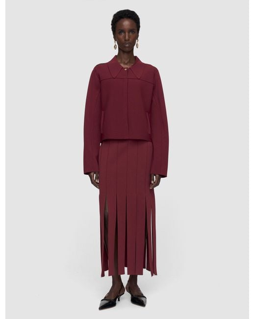Joseph Red Gare Compact Milano Knit Jacket