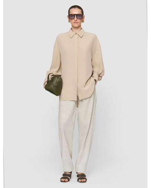Joseph Natural Camilia Satin Twill Blouse