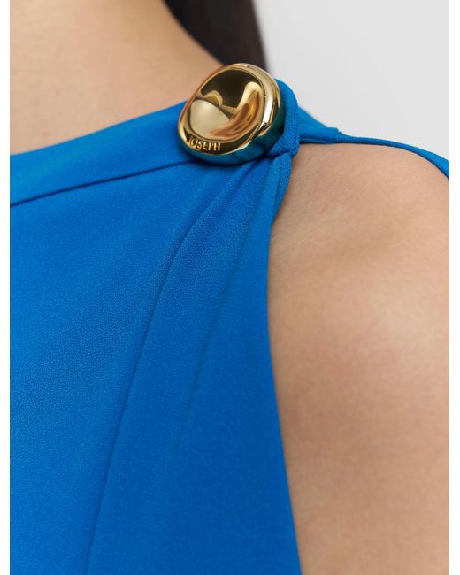 Joseph Blue Aly Crepe Cape Dress