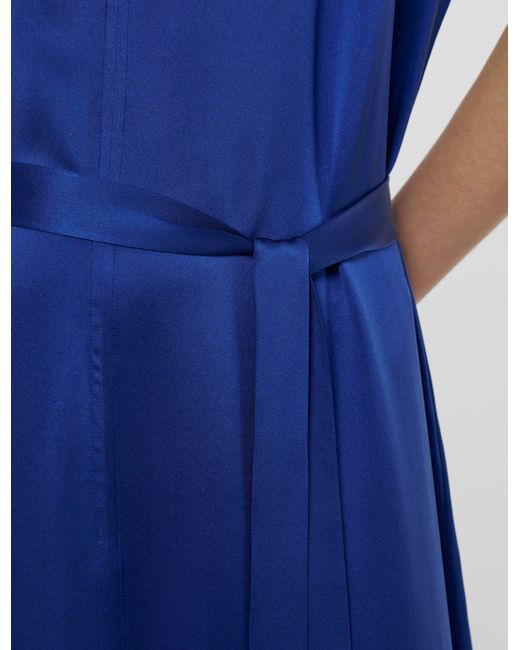 Joseph Blue Daviel Silk Satin Dress