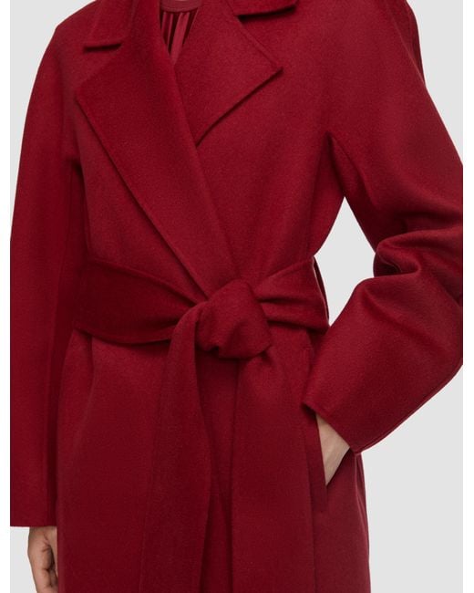 Joseph Red Costa Double Face Cashmere Coat