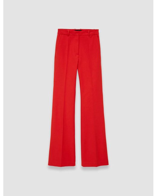 Joseph Red Bi-stretch Toile Tafira Trousers