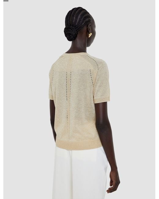Joseph Natural Lille Lurex Knit Top