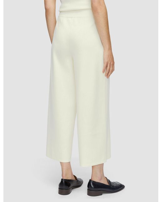 Joseph White Viscose Knit Stretch Culottes