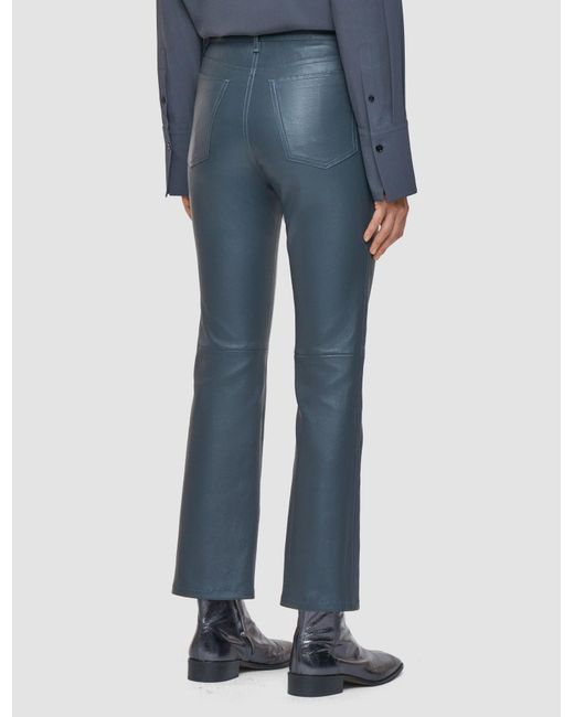 Joseph Blue Duke Leather Stretch Trousers