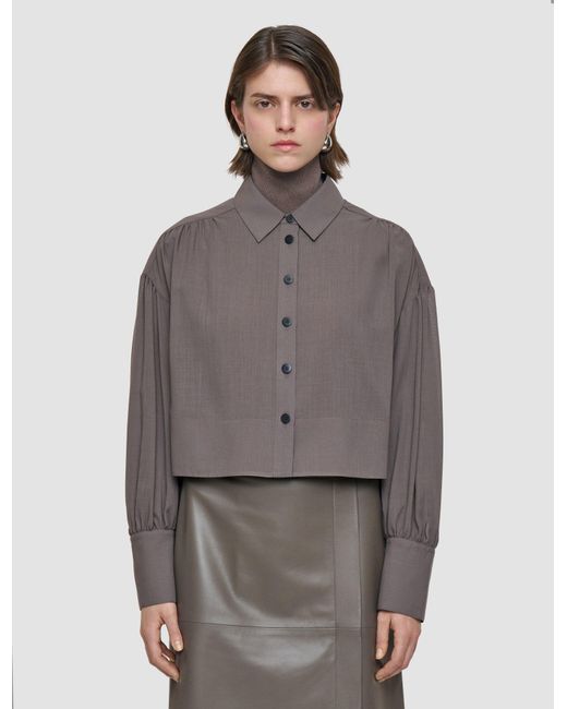 Joseph Gray Anais Sheer Fine Wool Blouse