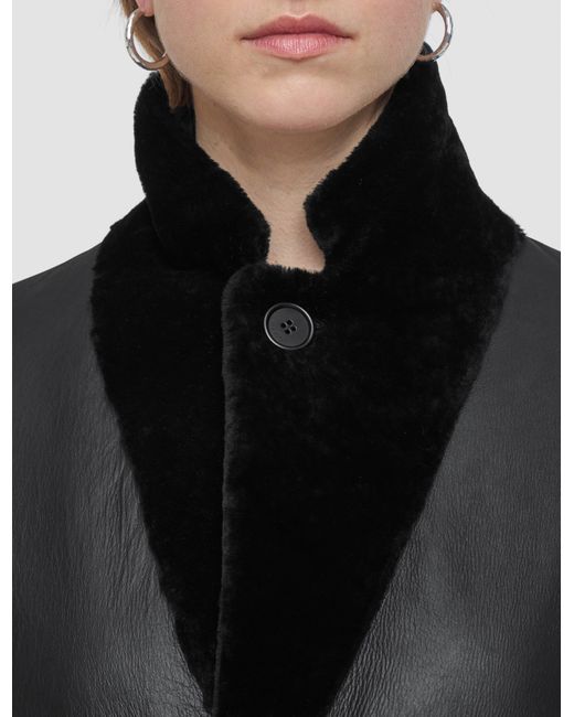 Joseph Blue Britanny Reversible Soft Shearling Coat