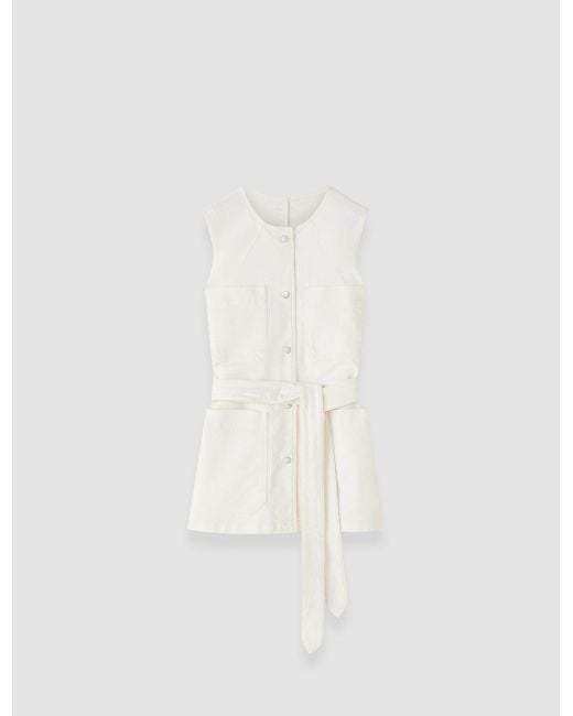 Joseph White Balan Denim Sleeveless Jacket
