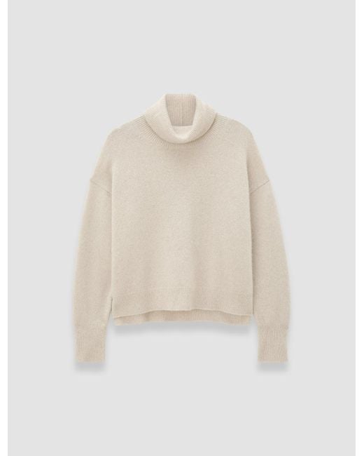 Joseph Natural Brushed Cashmere High Neck Jumper