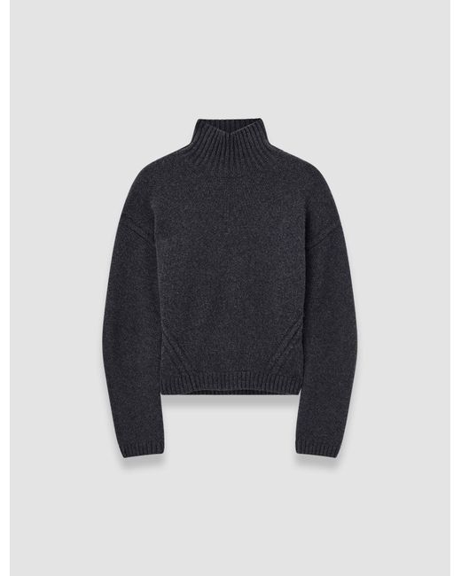Joseph Blue Luxe Cashmere High Neck Jumper
