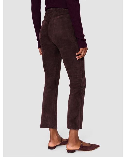 Joseph Purple Duke Suede Stretch Trousers