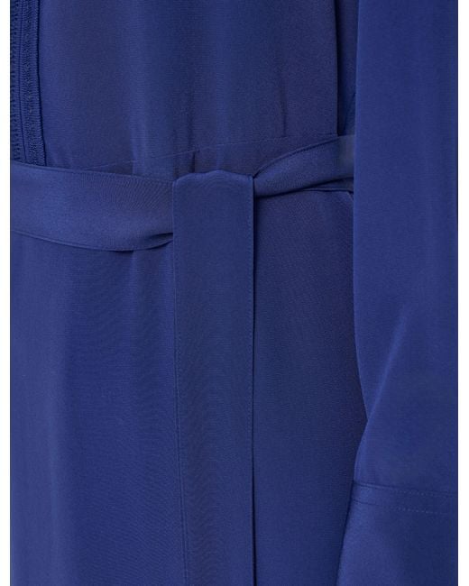 Robe Siam En Crêpe De Soie Joseph en coloris Blue