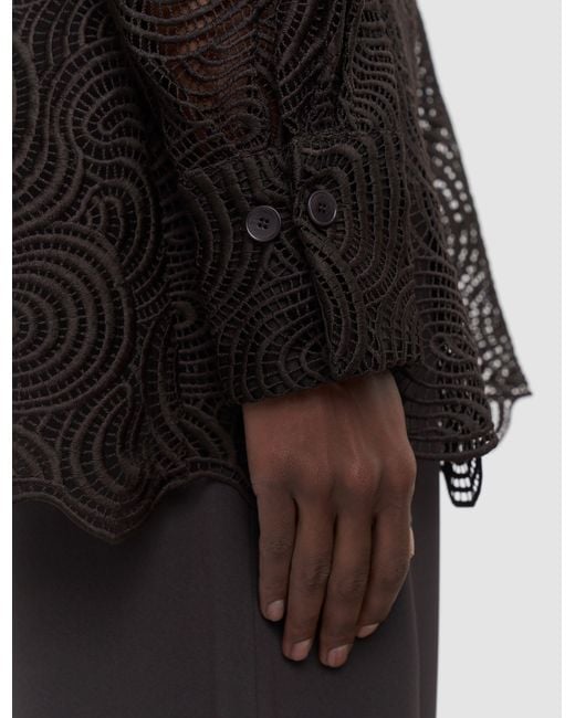 Joseph Black Nyla Corded Lace Blouse