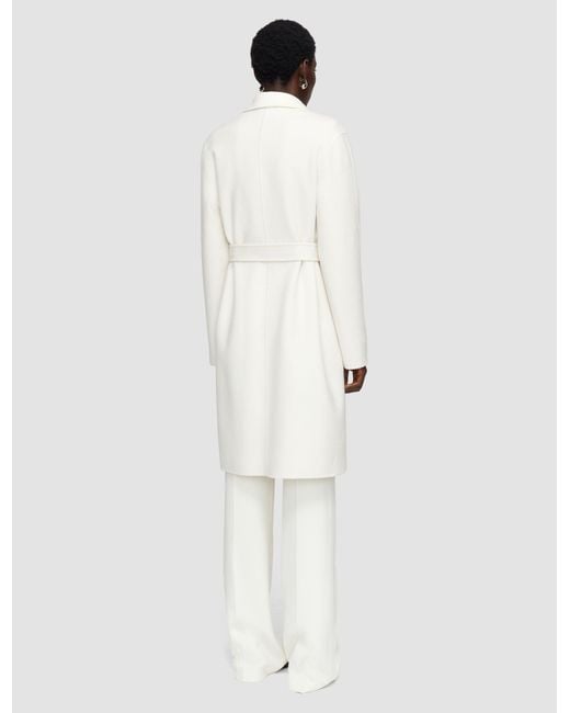 Joseph White Double Face Cashmere Cenda Long Coat