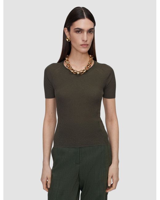 Joseph Green Belarb Linen Blend Knit T-Shirt