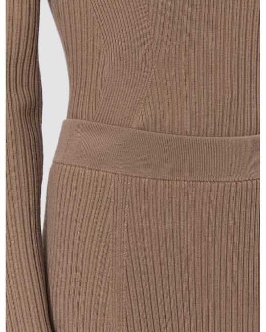 Joseph Natural Hallie Merino Wool Rib Skirt