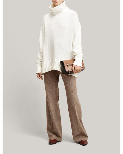 JOSEPH Cotton Chunky Knit Sloppy Joe Sweater in Ecru (White) Lyst