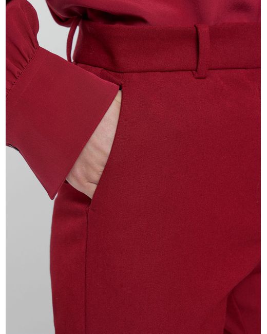 Joseph Red Tafira Gabardine Stretch Trousers